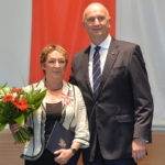 Landesordensträgerin Asmus Heilgard mit Ministerpräsident Dietmar Woidke, Foto Oliver Lang