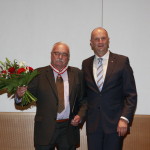Ministerpräsident Dietmar Woidke mit Roger Bordage