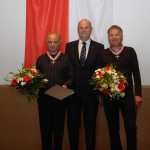 Ministerpräsident Dietmar Woidke mit Tobias Morgenstern und Thomas Rühmann