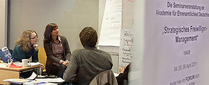 Seminar zum Thema "Freiwilligenmanagement" an der Akademie für Ehrenamtlichkeit Deutschland (Foto: ehrenamt.de)